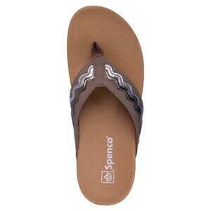 Spenco La Paz Orthotic Women's Style Cushioned Flip-Flop Size 6W Dark Charcoal